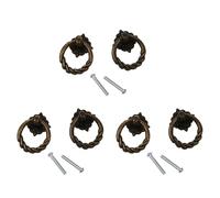 Kznifmk 6 pezzi Vintage Cabinet Drawer Dresser Trim Cassetto Maniglia A Pulsanti con Viti - Ottone Antico