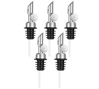 Kznifmk 6 PZ Versatori per Bottiglie di Liquore, Beccucci Versatori nel Acciaio Inossidabile Ponderati, Beccuccio Erogatore Automatico di Olio D'Oliva,