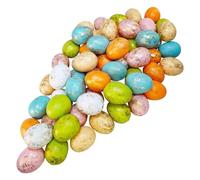 Kznifmk 60 Pezzi 6 Colori Uova di Pasqua in Schiuma Uova di Pasqua Pastello Decorazioni Uova di Pasqua Oro Uova Decorative Macchiati d'oro Facile da usare