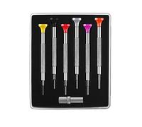 Kznifmk 6PCS Cacciavite in Acciaio Precisione Kit di Strumenti di Riparazione Orologio Telefono Portatile Apri-Coperchio di Rimozione Cinghia Strumenti Cacciavite Piatto