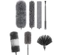 Kznifmk 7 Pezzi Spolverini Leggeri Lavabili per la Pulizia di Ventilatori a Soffitto, Soffitti Alti, Tende, Mobili