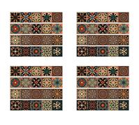 Kznifmk 80 Pezzi Serie 3D Multi Marocchino Autoadesivo Bagno Cucina Parete Scala Piastrella Adesivo