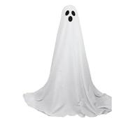 Kznifmk 85 cm Halloween Decorazione Ghirlande Luminose Batteria Fantasma Decorazioni Spaventose Bianco Fantasmi Stand Corte Halloween