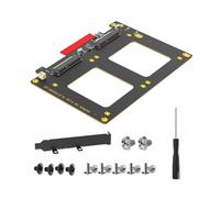 Kznifmk Adattatore doppio U.2 a PCIe 4.0 X8 Riser di Scheda U.2 SFF-8639 Supporta 2 SSD U.2 Compatibile con Win8/10/11 Linux