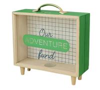 Kznifmk Adventure Archive Box, Ticket Shadow Box con Slot, Scatole di Memoria da 8 Pollici per Souvenir Verde