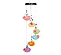 Kznifmk Affascinante mangiatoia per uccelli con campanello eolico, mangiatoia per uccelli sospesa per esterni e