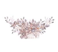 Kznifmk Alla Moda Rosa o Strass di Matrimonio Capelli Pettini Accessori per Capelli da Sposa di Capelli Ornamenti di Nozze dei Capelli