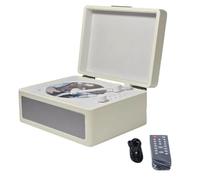 Kznifmk Altoparlante Bluetooth senza Portatile, Riproduttore Multifunzionale CD Retro, Lettore Audio Di Registrazione Bianco