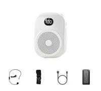Kznifmk Amplificatore vocale senza altoparlante vocale personale portatile multifunzionale con microfono display per la parola degli insegnanti A