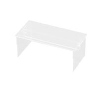 Kznifmk Armadietto portaoggetti in acrilico a forma di U per ufficio, ripiano trasparente per aumentare l'altezza, a muro a castello