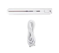 Kznifmk Arricciacapelli A Doppia Funzione 2 In 1, Mini Piastra per Capelli, Arricciacapelli da Viaggio, Arricciacapelli Portatile Mini USB Bianca