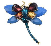 Kznifmk Arrivo Resina Colorata Grande Libellula Spille per le Donne Moda Elegante Strass Insetto Spilla Spilla Spilla Regalo Blu