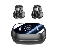 Kznifmk Auricolare Conduzione Ossea di Alta qualità Bluetooth Sport Cuffie di Riduzione del Rumore Nero