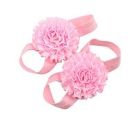 Kznifmk Bambini rughe fiore striscia rullo piedi striscia (Rosa)