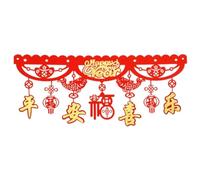 Kznifmk Bandiera Rossa dell'anno della Cina 2024 Festa del Drago Cina Decorato Casa Porta per Celebrare la F