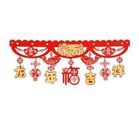 Kznifmk Bandiera Rossa dell'anno della Cina 2024 Festa del Drago Cina Decorato Casa Titolare per Celebrare La G