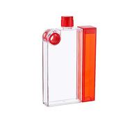 Kznifmk Bicchiere da 400 Ml Portatile Trasparente A5 Bicchiere di Carta Piatto Bocca da Bere Bicchiere Bollitore Sport da Viaggio Tazza da Studente Rosso