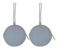 Kznifmk Borsa portaoggetti portatile antipolvere per borsa portaoggetti in silicone con coulisse, borsa portaoggetti per riporre oggetti, colore: grigio