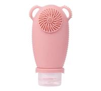 Kznifmk Bottiglia da Viaggio in Silicone con di Pulizia Del per Shampoo e Lozione, A