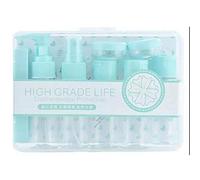 Kznifmk Bottiglia vuota in plastica da viaggio portatile 12 in 1 con semplice cosmetica sottobottiglia combinata per shampoo condizionatore lozione crema