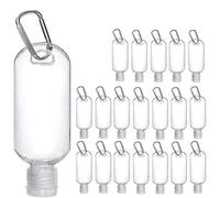 Kznifmk Bottiglie da Viaggio Ricaricabili per Liquidi da 20 Pezzi da 50 Ml con Gancio, Bottiglie Vuote Ricaricabili Un Tenuta Stagna per Esterno con Gancio