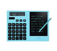 Kznifmk Calcolatrici da scrivania con display a 12 cifre calcolatrice tascabile con blocco note cancellabile per scuola blu