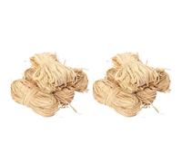 Kznifmk Carta Raphia Naturale 12 Pezzi per Mazzi di Fioristi Decorazione Artigianato Imballaggio Regalo di rafia di Natale