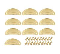 Kznifmk Cassetto con tiretta, manico per mobili da cucina, tono d'oro, centro foro 66 mm, confezione da 10