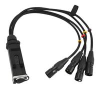 Kznifmk Cavo schermato RJ45 CAT5 a connettori maschio XLR a 3 pin a 4 canali, cavo ricevitore multi-rete per studio di scena