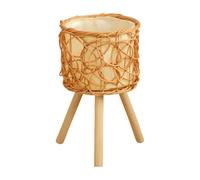 Kznifmk Cesti per piante su piede per balcone, vasi da fiori intrecciati, supporti per fiori decorativi per soggiorno, scaffali di stoccaggio per interni, 25 cm