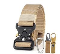 Kznifmk Cintura in nylon cintura di allenamento all'aperto cinture facili da sbloccare sport clip cintura regolabile fibbia in metallo cintura 125 x 3,8 cm