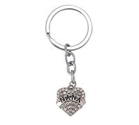 Kznifmk con ciondolo a forma di lettera in strass con carino e cuore alla moda (dimensioni: 5 cm, colore: )