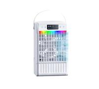 Kznifmk Condizionatore Portatile Ventilatore Raffreddatore D'Aria Evaporativo Umidificatore con 3 Velocità 7 Colori per Camera da Facile da Installare Facile da Usare