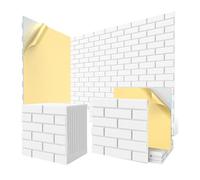 Kznifmk Confezione da 12 acustici autoadesivi, murali insonorizzati da 12 x 12 x 0,4 pollici per la decorazione 'ufficio di studio a casa, bianco