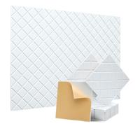 Kznifmk Confezione da 12 acustici con autoadesivi in schiuma insonorizzata 12 x 12 x 0,4 Po, piastrelle insonorizzanti per pareti bianche