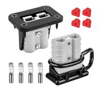 Kznifmk Confezione da 2 Batterie Calibro 6-10 12 V a 36 V, Connessione/Disconnessione con Supporto Kit Connettori Presa Fascio Cavi 50 A