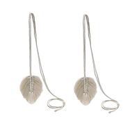 Kznifmk Confezione da 2 Fermatende per Tende, Corda per Fermatende nel Cotone Intrecciato un Mano, Decorazione Domestica BohéMien, Cravatta Drappeggiata, Beige