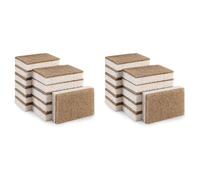 Kznifmk Confezione da 24 spugne naturali ecologiche per la tavola - Spugna da cucina biodegradabile con depuratore compostabile in noci