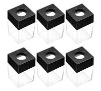 Kznifmk Confezione da 6 Porta Graffette Magnetici Porta Graffette Neri Porta Graffette Neri per Graffette da Scrivania