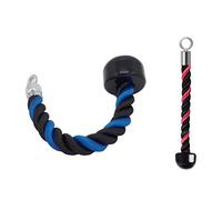 Kznifmk Corda Tricipiti Maniglia, Corda Tirare verso il basso, Fascetta per Cavo, Corda di Tensione Triceps, Nero/Blu/Rosa 15,5 Pollici