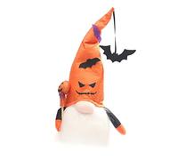 Kznifmk Decorazione di Halloween con Luci Bambola Vecchio Volto Ornamenti di Sfondo per Sede Un Tema Halloween Arancione