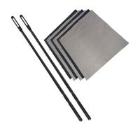 Kznifmk di pulizia per flauto + 6 panni di pulizia per flauto kit di pulizia per flauto a in legno, colore: nero e grigio
