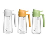 Kznifmk Dispenser di Olio 3 Pezzi per da Cucina Dispenser di Olio 2 In 1 e Spruzzatore di Olio Bottiglia di Oliva e Versamento per Cucina