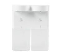Kznifmk Dispenser di sapone automatico a doppio sensore da 300 ml, erogatore di sapone a ricarica USB, 3 livelli regolabili, fissaggio a parete per bagno, distribuzione di liquidi e