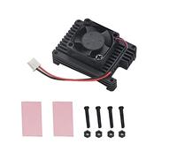 Kznifmk Dissipatore di nel Lega di Alluminio con Ventola PWM per Compute Module 4, Radiatore di Raffreddamento Passivo con Ventola di Controllo Della Velocità