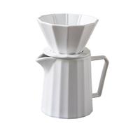 Kznifmk Filtro Caffè Goccia A Goccia 1-2 Tazze Filtro Caffè in Ceramica Caffettiera a Versamento Permanente con Supporto Separato per Filtro 400 ML