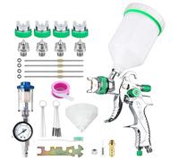 Kznifmk HVLP Spruzzatore Pittura 1.4/1.7/2.0/2.5mm Casa Spruzzatore D'Aria Portatile Auto Spruzzatore Kit Strumenti Aria