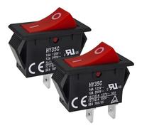 Kznifmk HY35C - Interruttore a pulsante (Set di 2) - Interruttore a levetta on/off 2 pin AC 125/250 V 16/12 A per l'elettricità industriale