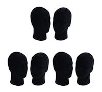 Kznifmk in Polistirolo Nero con Manichino in Plastica Modello Mannequin con Manichino in Testa da Esposizione per Negozi, 6 x NERO