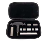 Kznifmk Kit di bulloni di peso per coda di biliardo, 8 bulloni di peso e strumento con maniglia e leva rimovibili, strumento portatile per code da biliardo